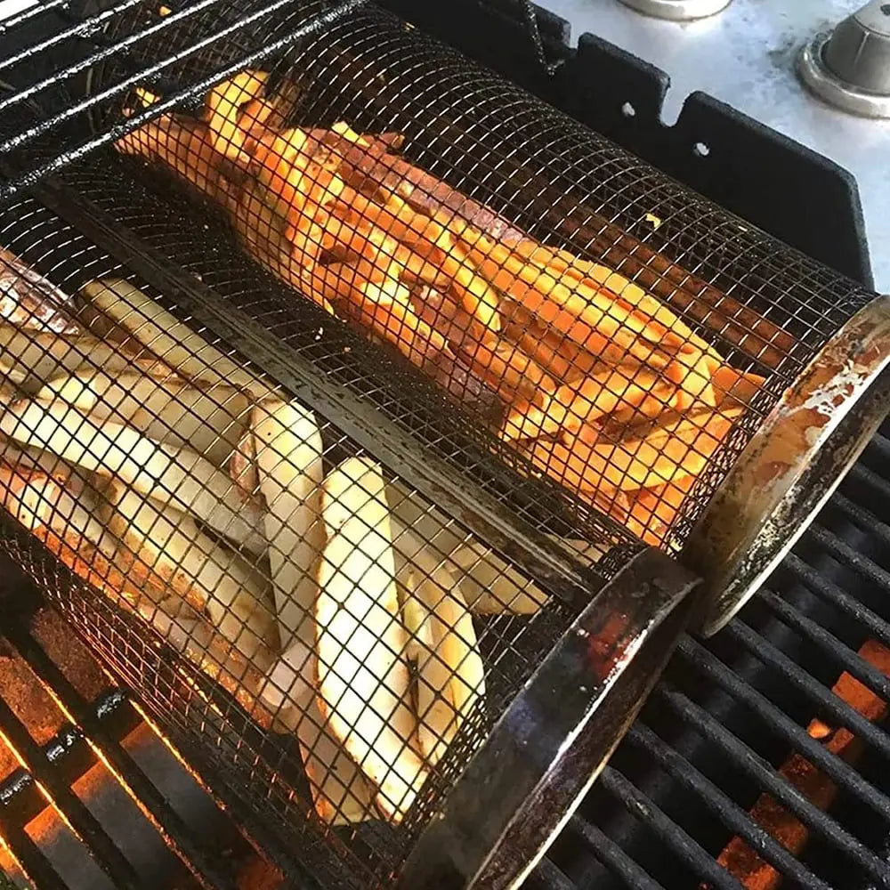 Rollender Grillkorb – Gleichmäßiges Garen ohne Verlust Mivoza Deutschland