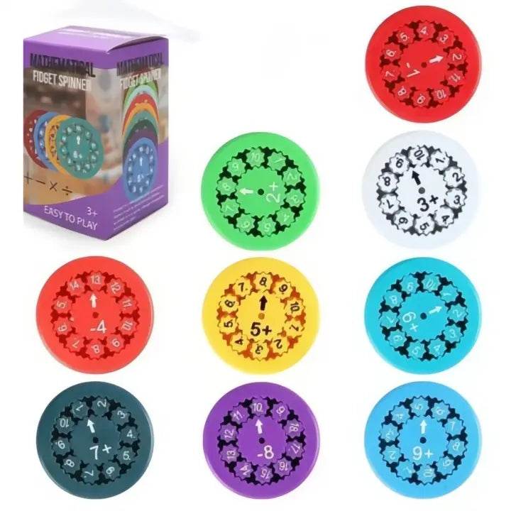 Ruhiges Mathematik-Training für Kinder: 9-teiliges Fidget-Spinner-Set löst Hausaufgaben-Streitigkeiten Mivoza Deutschland