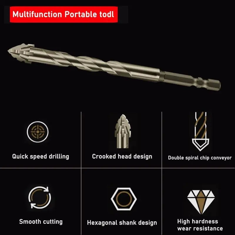 Sägezahn-Bohrer Set — Titanbeschichtet & hitzebeständig im 4-Nut-Design 6er Set Mivoza Deutschland