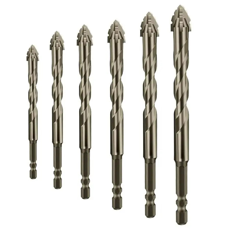 Sägezahn-Bohrer Set — Titanbeschichtet & hitzebeständig im 4-Nut-Design 6er Set Mivoza Deutschland