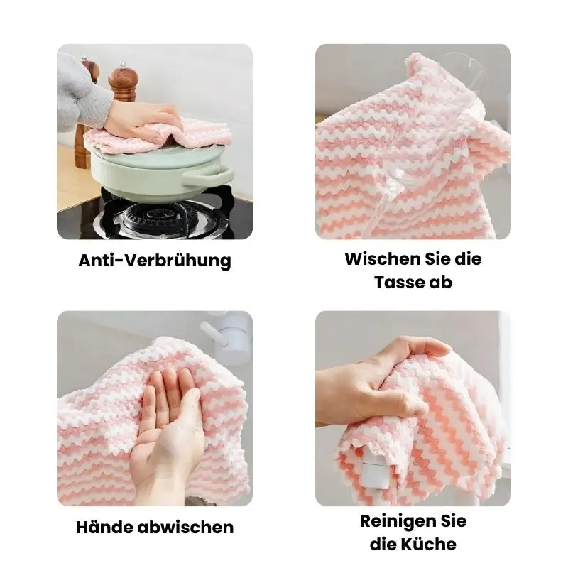 Saugfähige 10-teilige Korallenvlies-Küchentücher Mivoza Deutschland