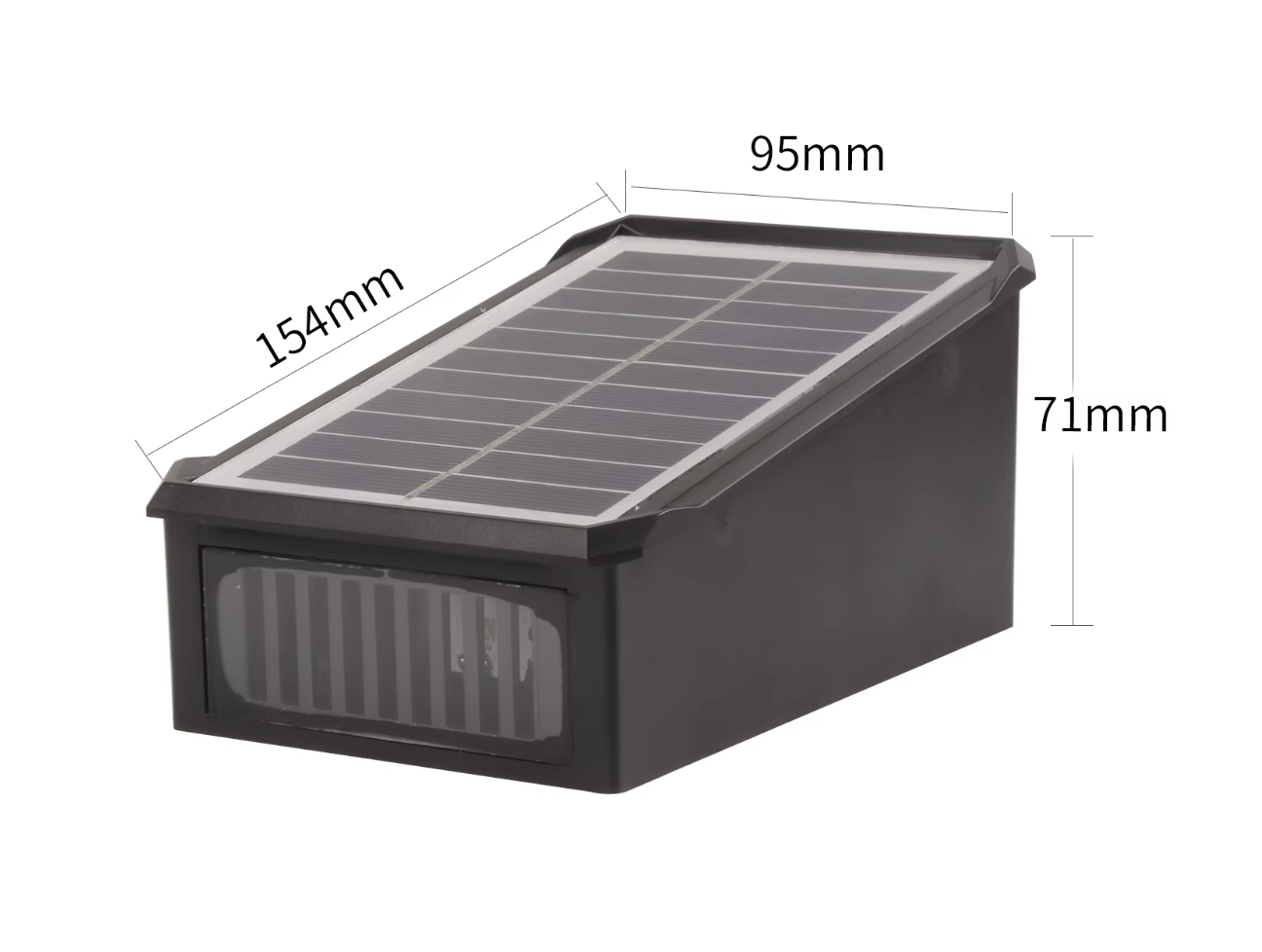 RGB-Solarwandleuchte für Terrasse und Fassade mit 4-seitiger Beleuchtung und Farbwahl Mivoza Deutschland