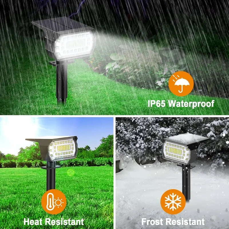 Solar-LED-Strahler für den Außenbereich – Wetterfeste Gartenbeleuchtung mit 3 Helligkeitsstufen Mivoza Deutschland