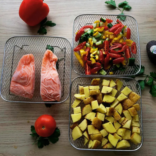 Stapelbare Körbe für Heißluftfritteusen – Mehr Platz, Perfekte Garergebnisse Mivoza Deutschland