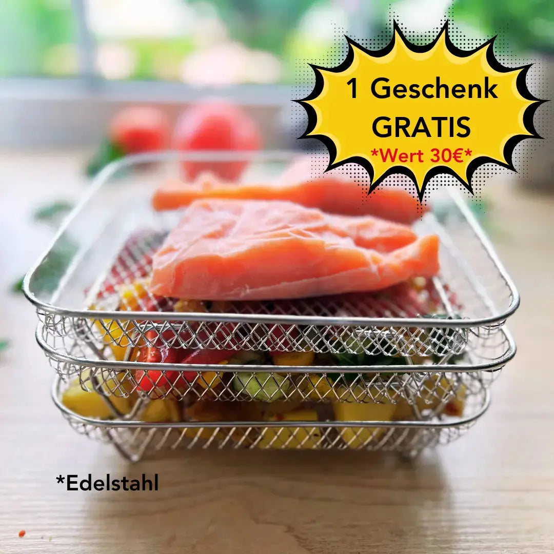 Stapelbare Körbe für Heißluftfritteusen – Mehr Platz, Perfekte Garergebnisse Mivoza Deutschland
