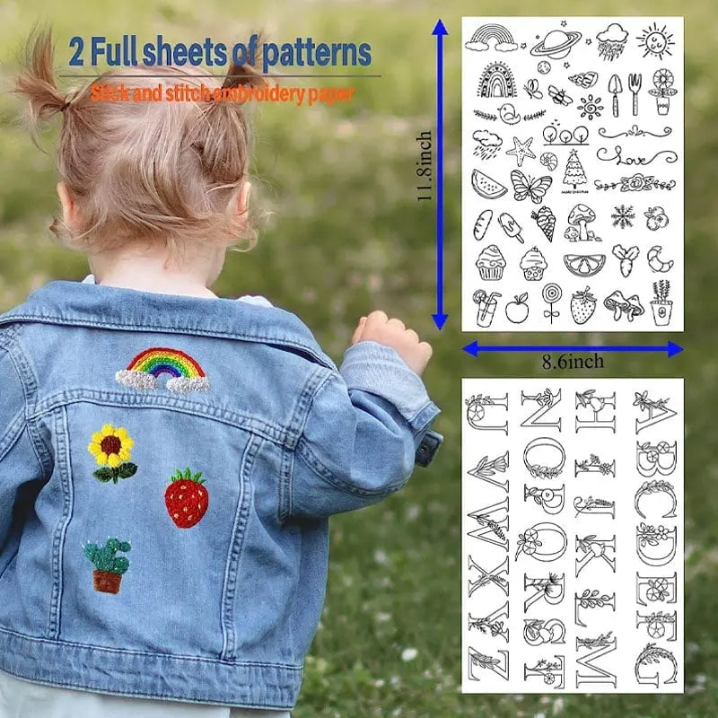 Stickblumenmuster — Wasserlösliche Designs für Bastelarbeiten Mivoza Deutschland