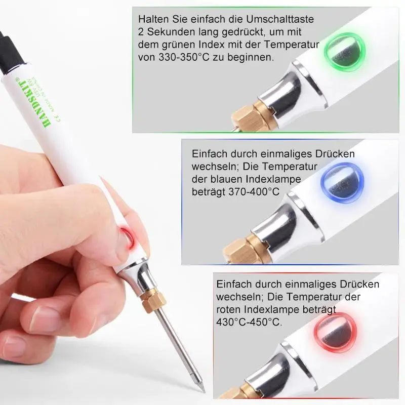 USB-Elektrischer Lötkolben – Tragbares Set mit Temperaturregelung Mivoza Deutschland