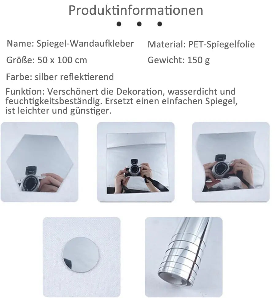 Ein Spiegel, der nicht zerbricht – selbstklebende Spiegelfolien🥰❤️ Zorenza