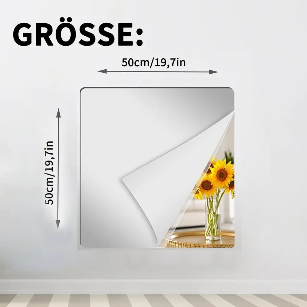 Ein Spiegel, der nicht zerbricht – selbstklebende Spiegelfolien🥰❤️ Zorenza