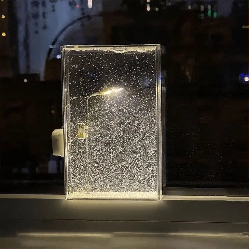 Verschneite Nacht Straßenlampe Mivoza Deutschland