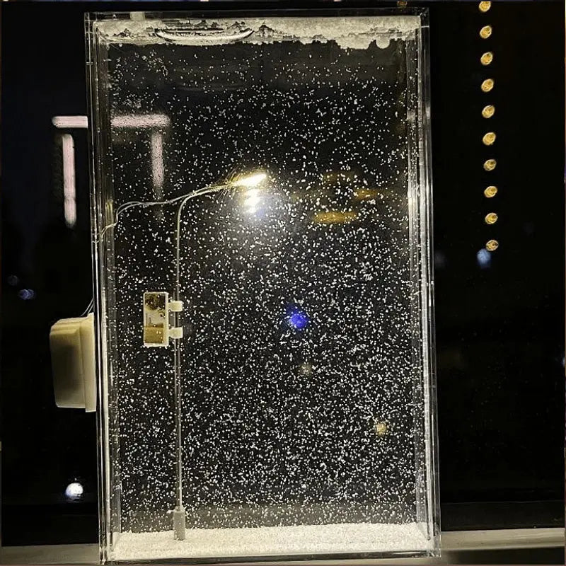 Verschneite Nacht Straßenlampe Mivoza Deutschland