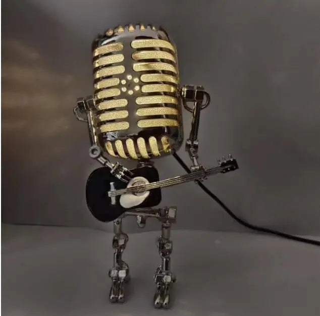 Vintage Mikrofon Roboter Lampe — Industrielle Legierung Schreibtischlampe Mivoza Deutschland