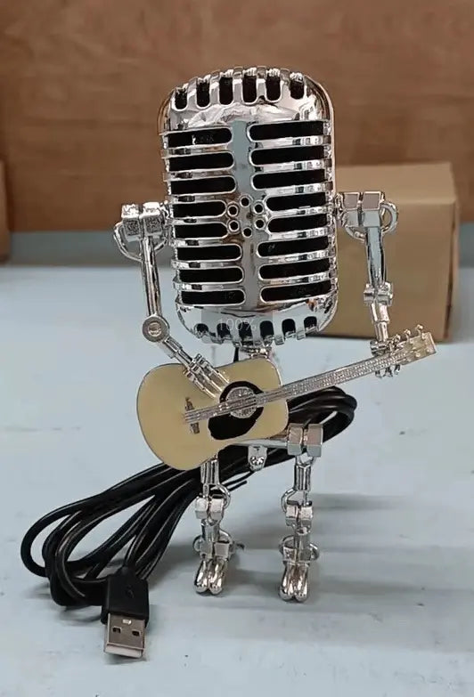 Vintage Mikrofon Roboter Lampe — Industrielle Legierung Schreibtischlampe Mivoza Deutschland