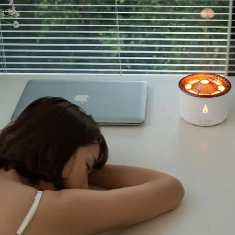 Vulkan-Ultraschall-Luftbefeuchter – Aromatherapie & LED-Licht Mivoza Deutschland