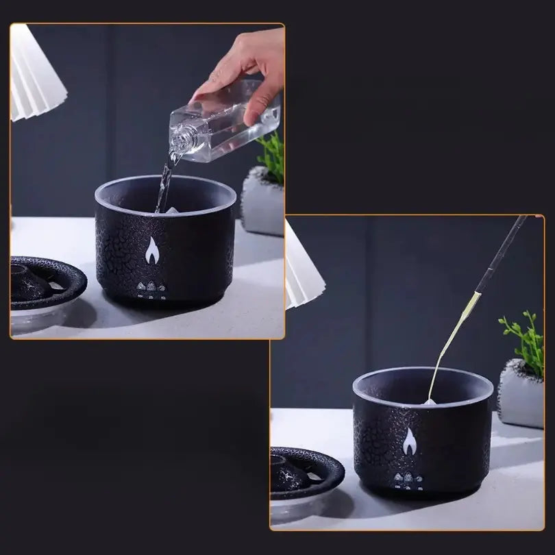 Vulkan-Ultraschall-Luftbefeuchter – Aromatherapie & LED-Licht Mivoza Deutschland