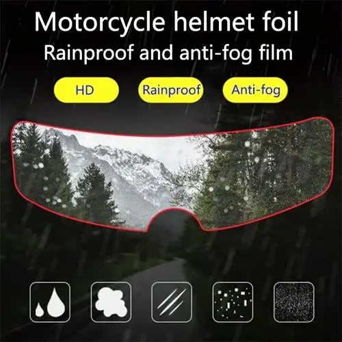 Wasserdichte Anti-Beschlag-Folie für Helme – klare Sicht bei Regen und Kälte Mivoza Deutschland