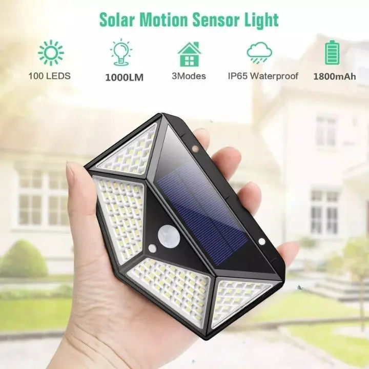 Wasserdichte Bewegungssensor LED-Solar-Wandlampe (100 LED) Mivoza Deutschland