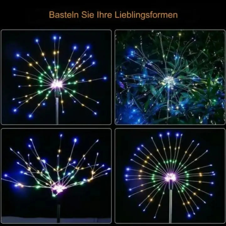 Wasserdichte Solar-Garten-Feuerwerkslampe - 90 LEDs Mivoza Deutschland