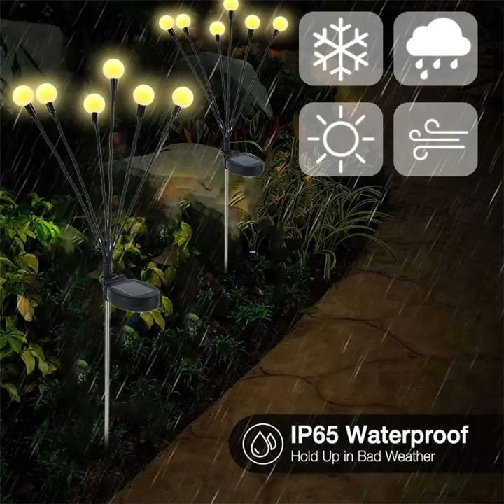Wasserdichte Solar-Glühwürmchen-Lichter ( 6 LEDS ) Mivoza Deutschland