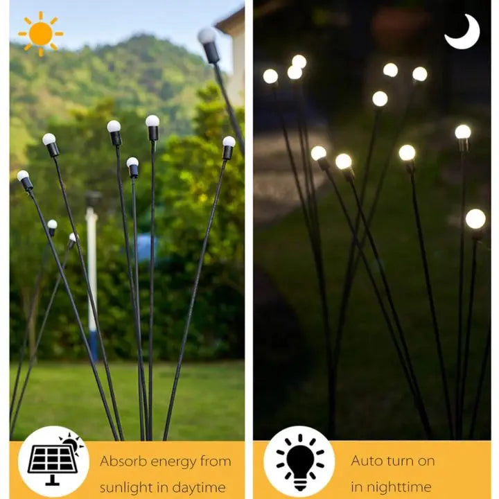 Wasserdichte Solar-Glühwürmchen-Lichter ( 6 LEDS ) Mivoza Deutschland