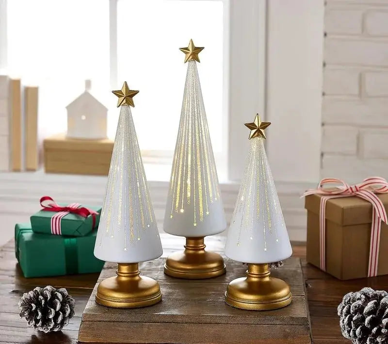 Weihnachtsbaum-Dekorationsset — Sternenlicht für Tisch und Terrasse 3er-Set Mivoza Deutschland