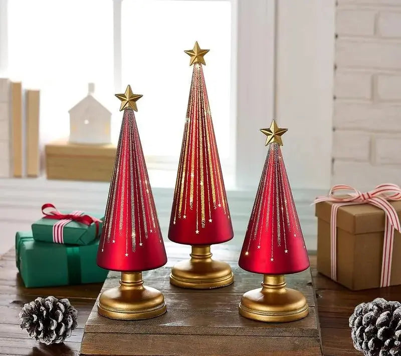 Weihnachtsbaum-Dekorationsset — Sternenlicht für Tisch und Terrasse 3er-Set Mivoza Deutschland
