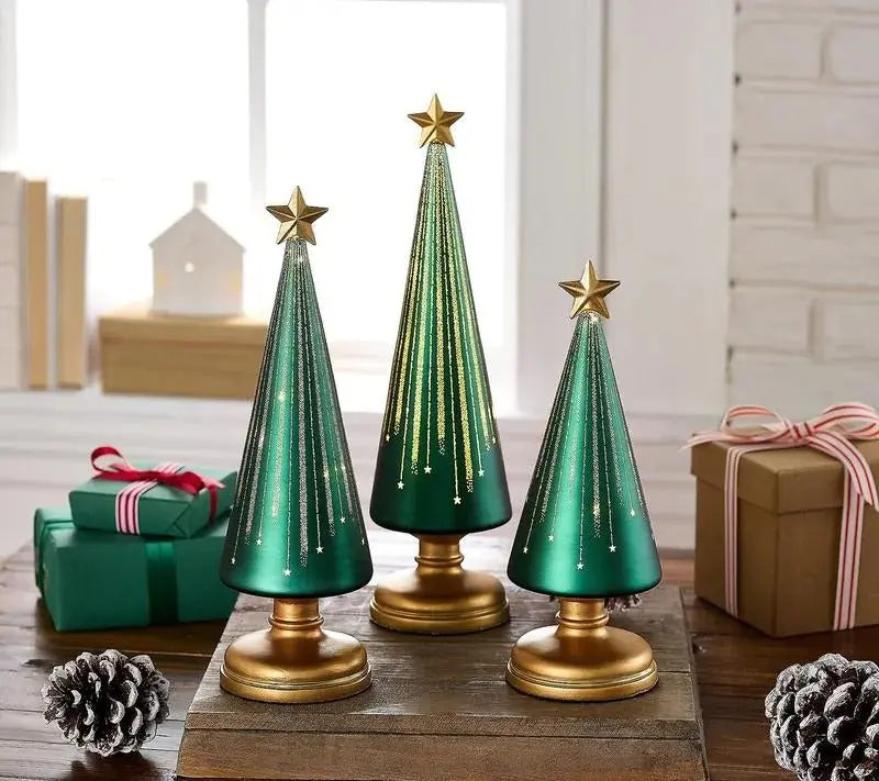 Weihnachtsbaum-Dekorationsset — Sternenlicht für Tisch und Terrasse 3er-Set Mivoza Deutschland