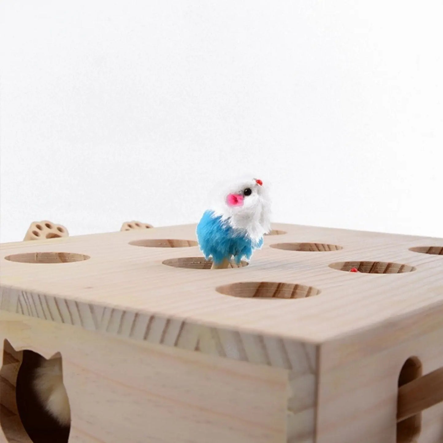 Whack-a-Mole Katzenspielzeug aus Holz Mivoza Deutschland