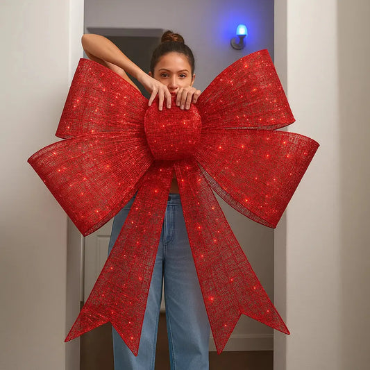 XXL leuchtende Weihnachtsschleife — Macht Ihr Familienweihnachten unvergesslich Mivoza Deutschland