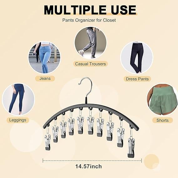 2er-Set Leggings-Organizer Kleiderbügel – mit 20 Clips für platzsparende Aufbewahrung! Mivoza Deutschland