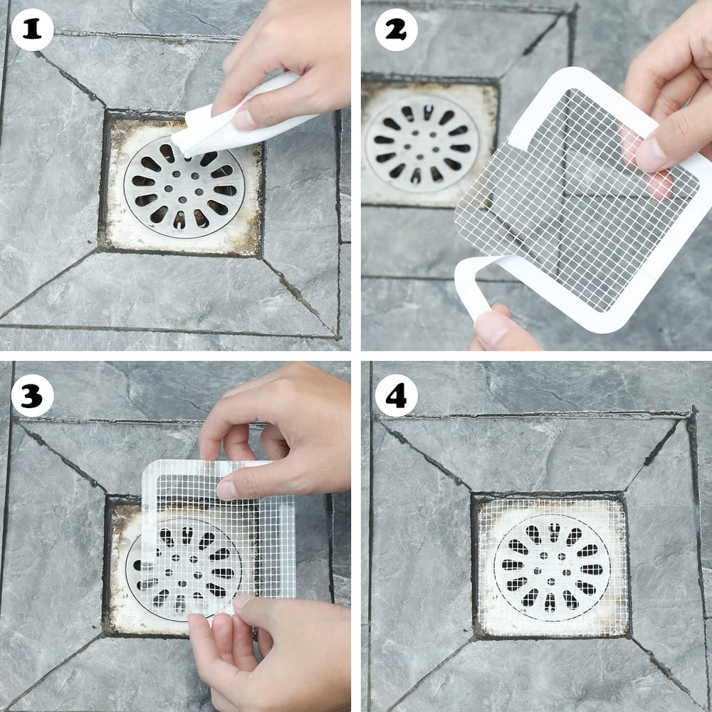 30er-Set Haarsiebe für Abflüsse – selbstklebende Einwegfilter für Dusche & Waschbecken! Mivoza Deutschland