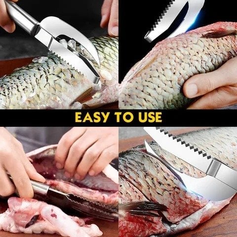 3-in-1 Fischentschupper – Schnelles & Einfaches Entfernen mit Edelstahlklinge Mivoza Deutschland