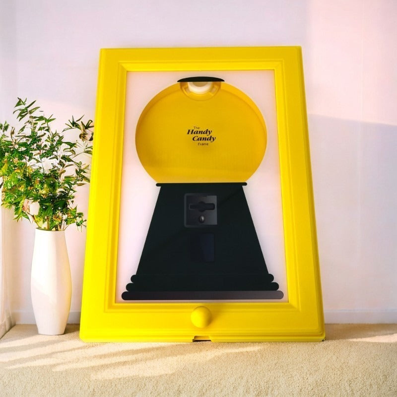 Seltener Vintage-Rahmen Bonbonspender — Wandkunst mit süßer Überraschung