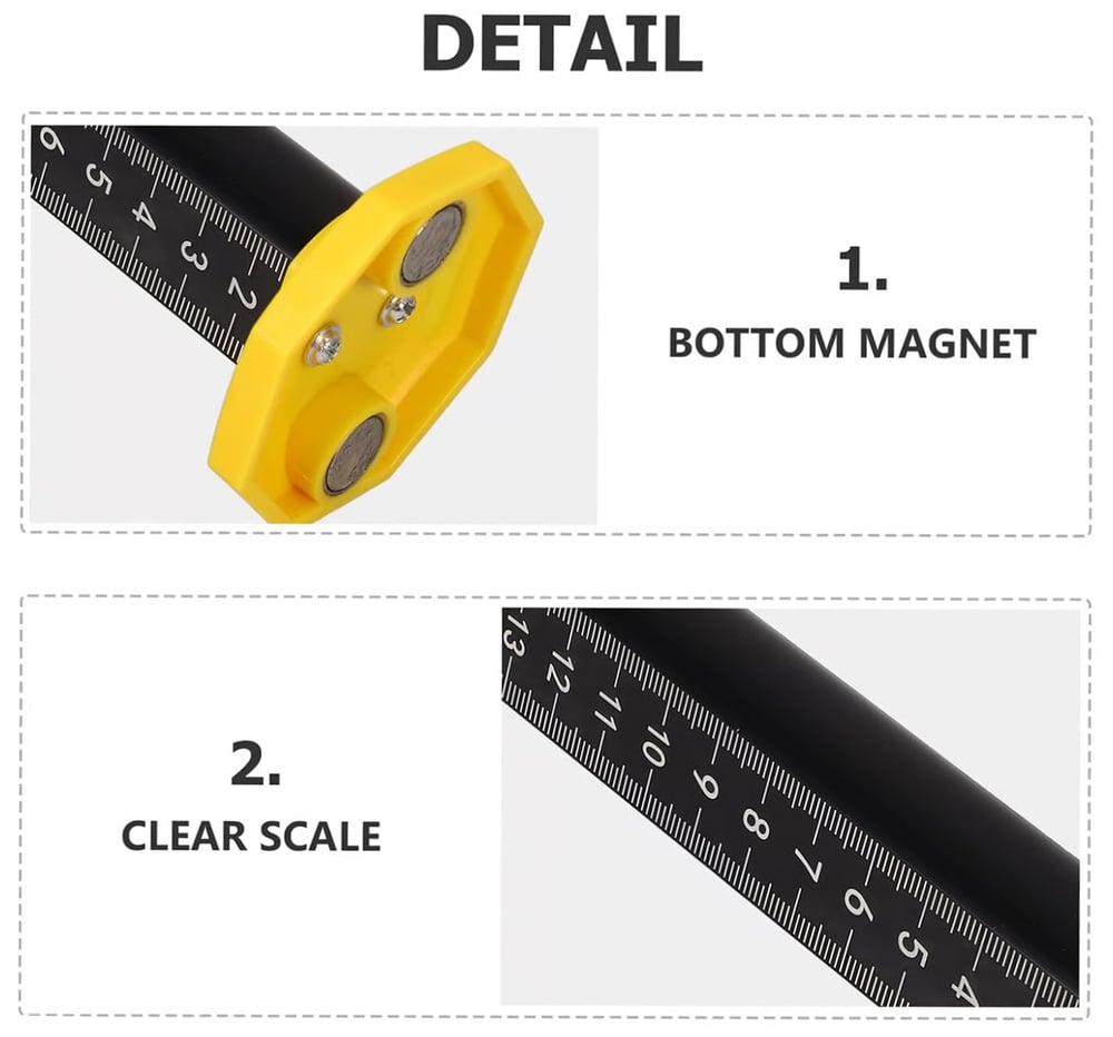 🧲 Precision Height Measuring Ruler with Magnetic Base Mivoza Deutschland