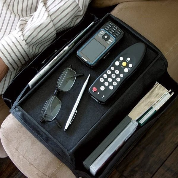 Elegantes Sofa-Armlehnen-Tablett mit Organizer für Getränke und Zubehör Mivoza Deutschland