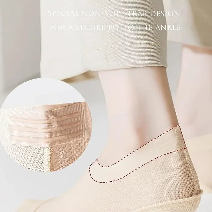 🔥Ultra Thin Liner Socks Non Slip ComBed Cotton No Show Socks Mivoza Deutschland