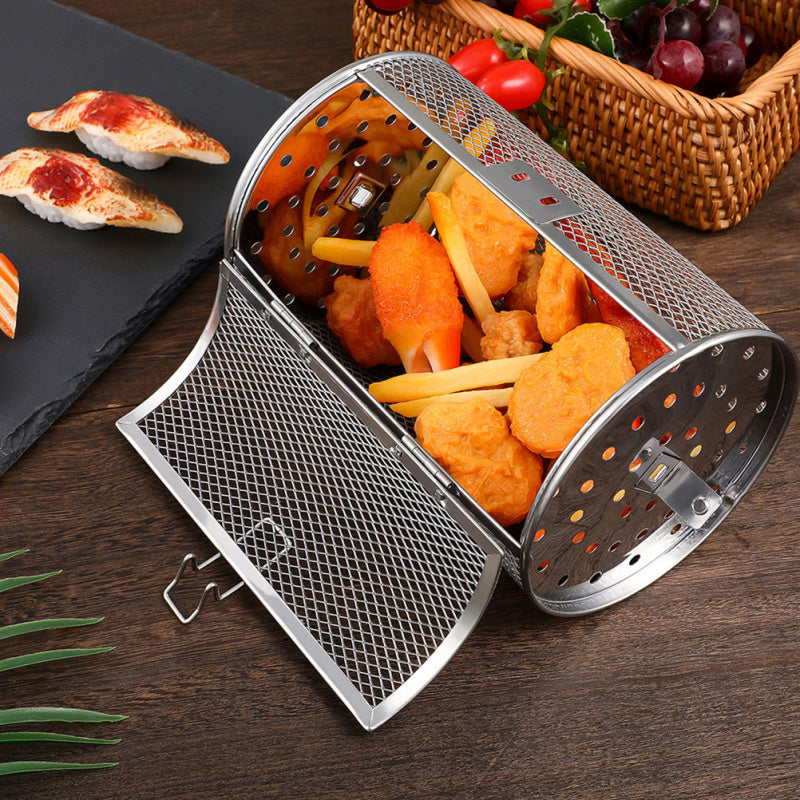 Edelstahl-Drehkorb für den Grill – Gleichmäßiges & Müheloses Garen Mivoza Deutschland