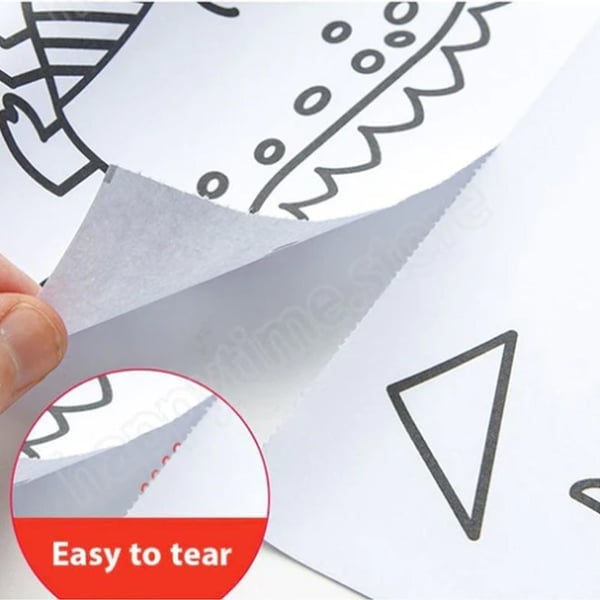 1+1 Gratis | Kinder Malrolle – Wiederverwendbarer Wandsticker mit 7 Lern- und Spaß-Themen Mivoza Deutschland
