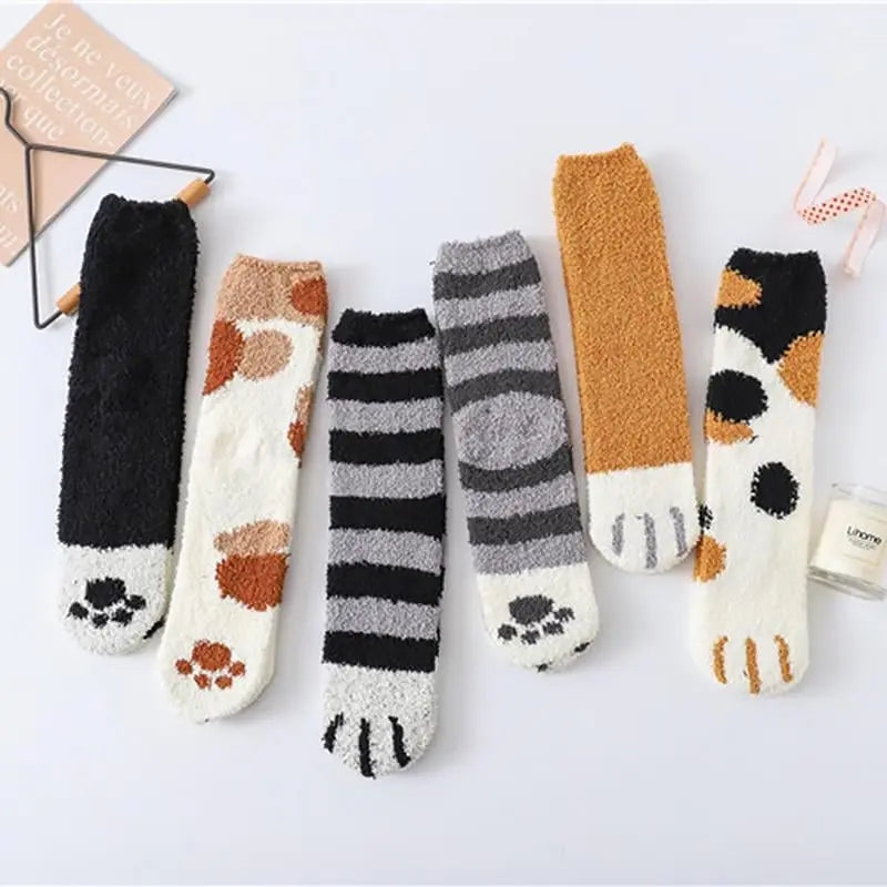 Gemütliche Katzenpfotensocken – Plüsch-Fleece-Knöchelsocken mit elastischer Passform Mivoza Deutschland