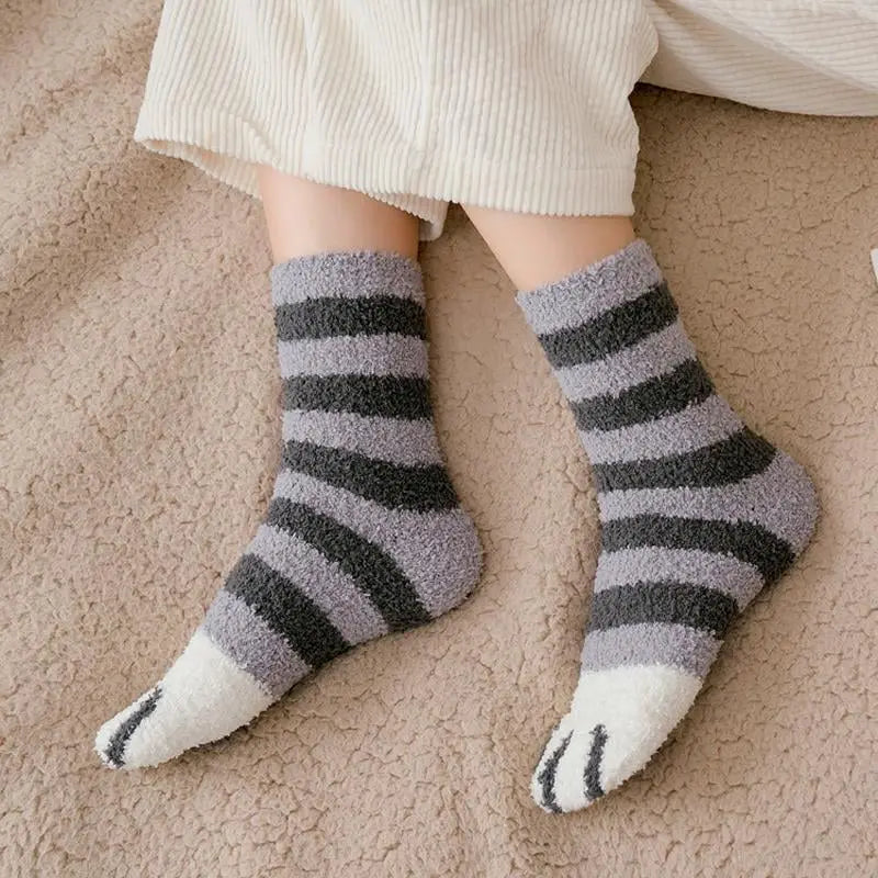 Gemütliche Katzenpfotensocken – Plüsch-Fleece-Knöchelsocken mit elastischer Passform Mivoza Deutschland