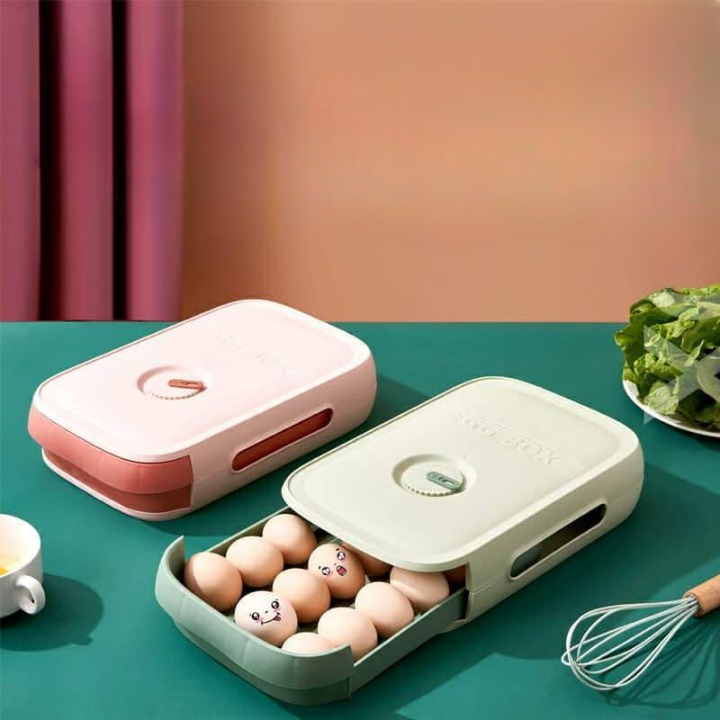Eier-Aufbewahrungsbox mit Schublade – Platzsparender Organizer mit Anti-Kollisions-Design Mivoza Deutschland