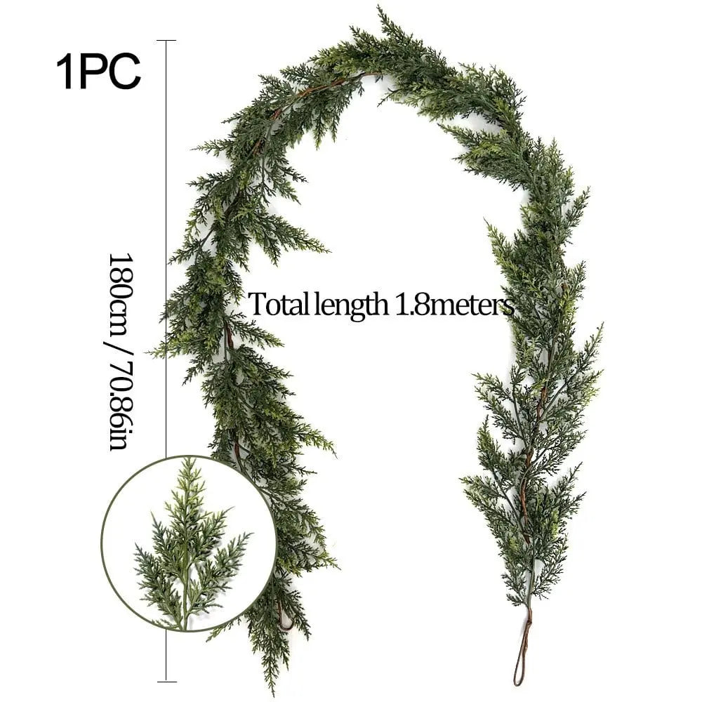 ⛄2025 Christmas Artificial Cypress Leaf Vine Wreath🎄 Mivoza Deutschland