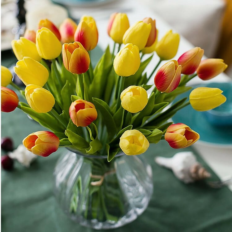 10er-Set Künstliche Tulpen aus Latex – Stilvolle und langlebige Dekoblüten Mivoza Deutschland
