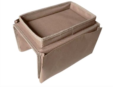 Elegantes Sofa-Armlehnen-Tablett mit Organizer für Getränke und Zubehör Mivoza Deutschland