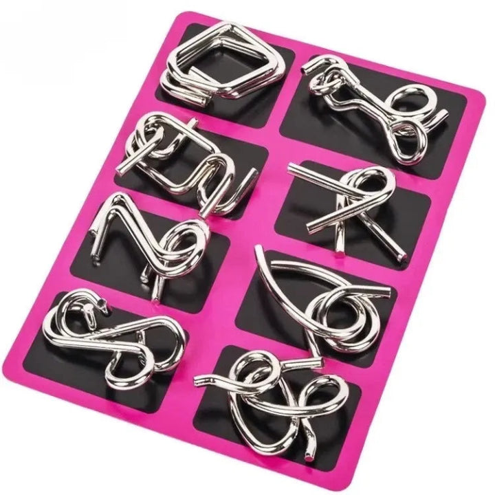 Interlock Metallpuzzle-Set — Perfekt für Weihnachten & Spielabende 8er Set