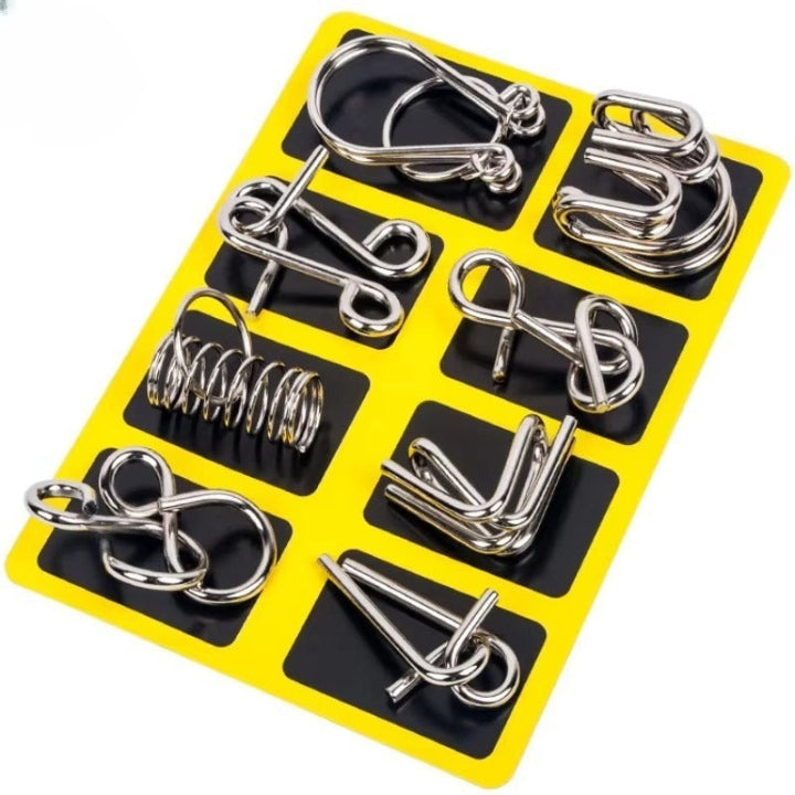 Interlock Metallpuzzle-Set — Perfekt für Weihnachten & Spielabende 8er Set