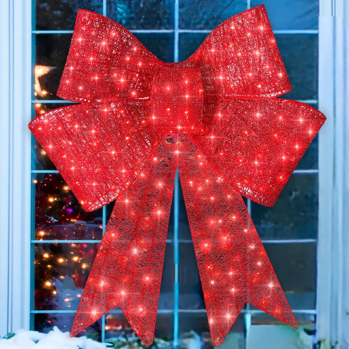 XXL leuchtende Weihnachtsschleife — Macht Ihr Familienweihnachten unvergesslich