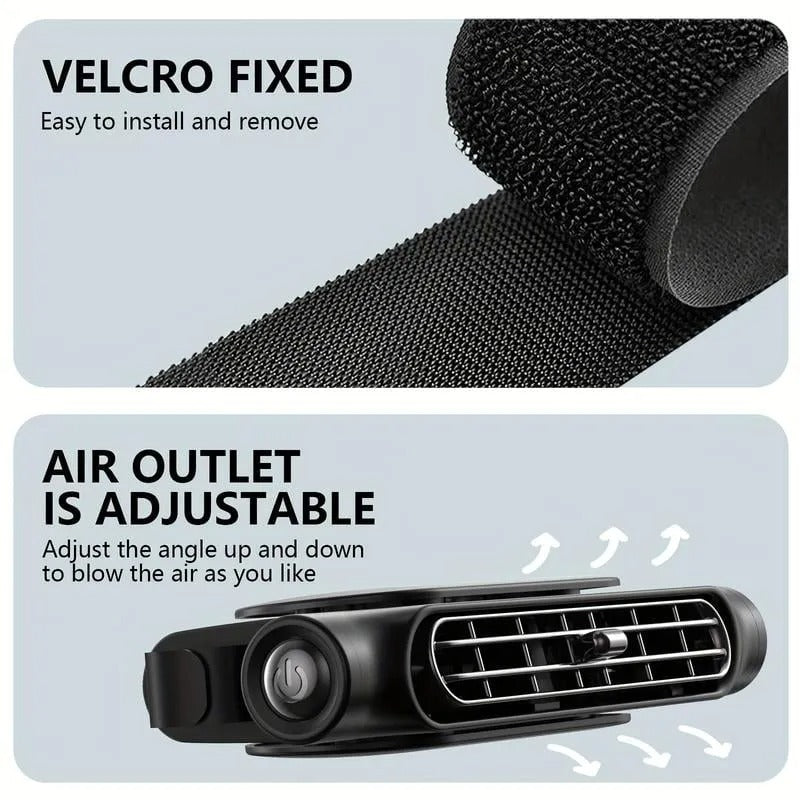 Car Seat Fan USB Plug-in Dual Turbo High Wind Power Car Interior Rear Pillow Car Fan Mivoza Deutschland