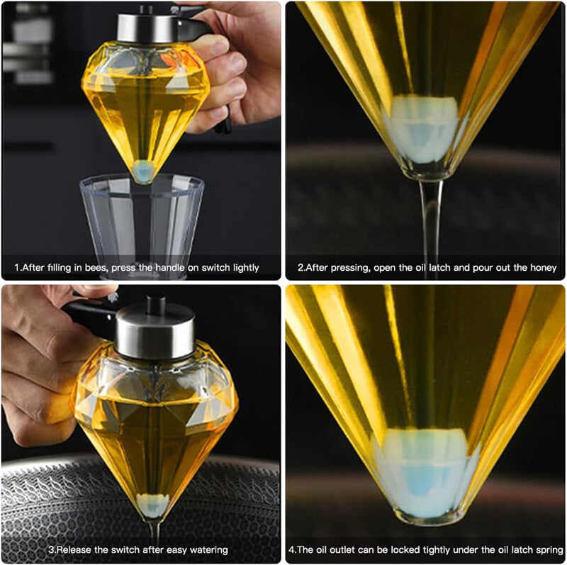 Eleganter ÖL- & Sirupspender aus Glas – Für sauberes Ausgießen mit Stil Mivoza Deutschland