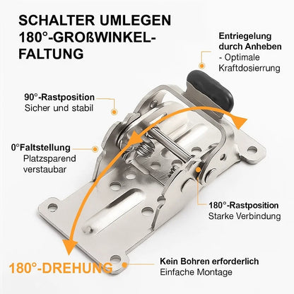 Schwere Klappwinkel für Tischbeine – stabil & platzsparend (2 Stück)